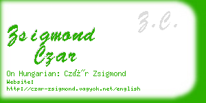 zsigmond czar business card